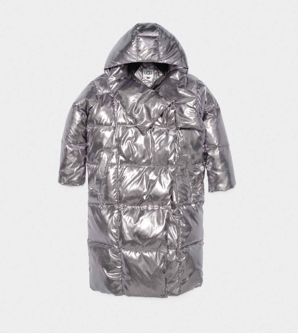 Ugg catherina long puffer coat top